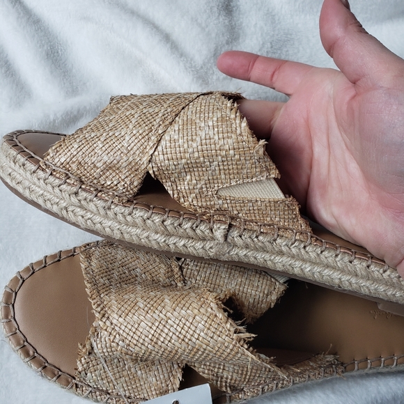 Universal Thread Sonya Espadrille slide sandals womens size 10 summer beach flat - Picture 2 of 8